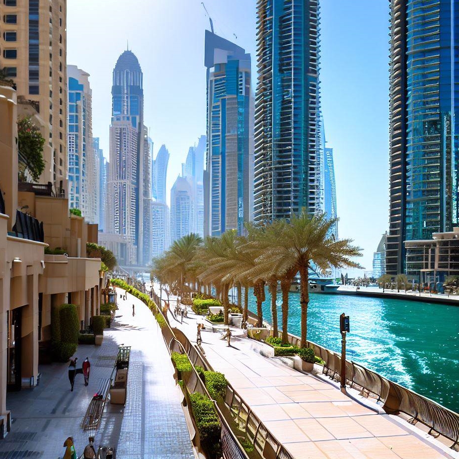 Dubai Marina Walk - Odkryj niepowtarzalne doświadczenie spaceru w Dubaju